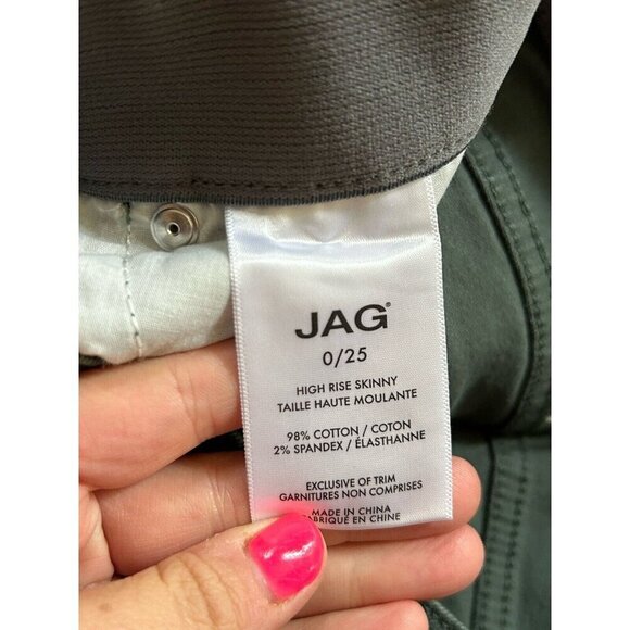 Jag Jeans Women Juniper Green Solid Pull-On Maya Skinny Jeans NWT Size 0/25 - Picture 6 of 9